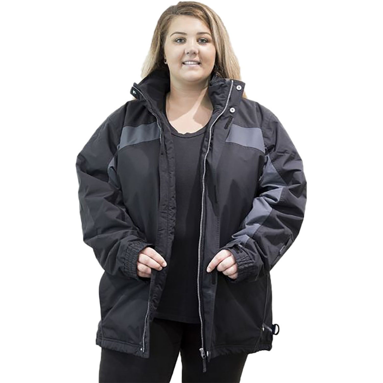 Aggress Treblecone Unisex Plus Size Ski Jacket Black Sizes 7XL - 11XL