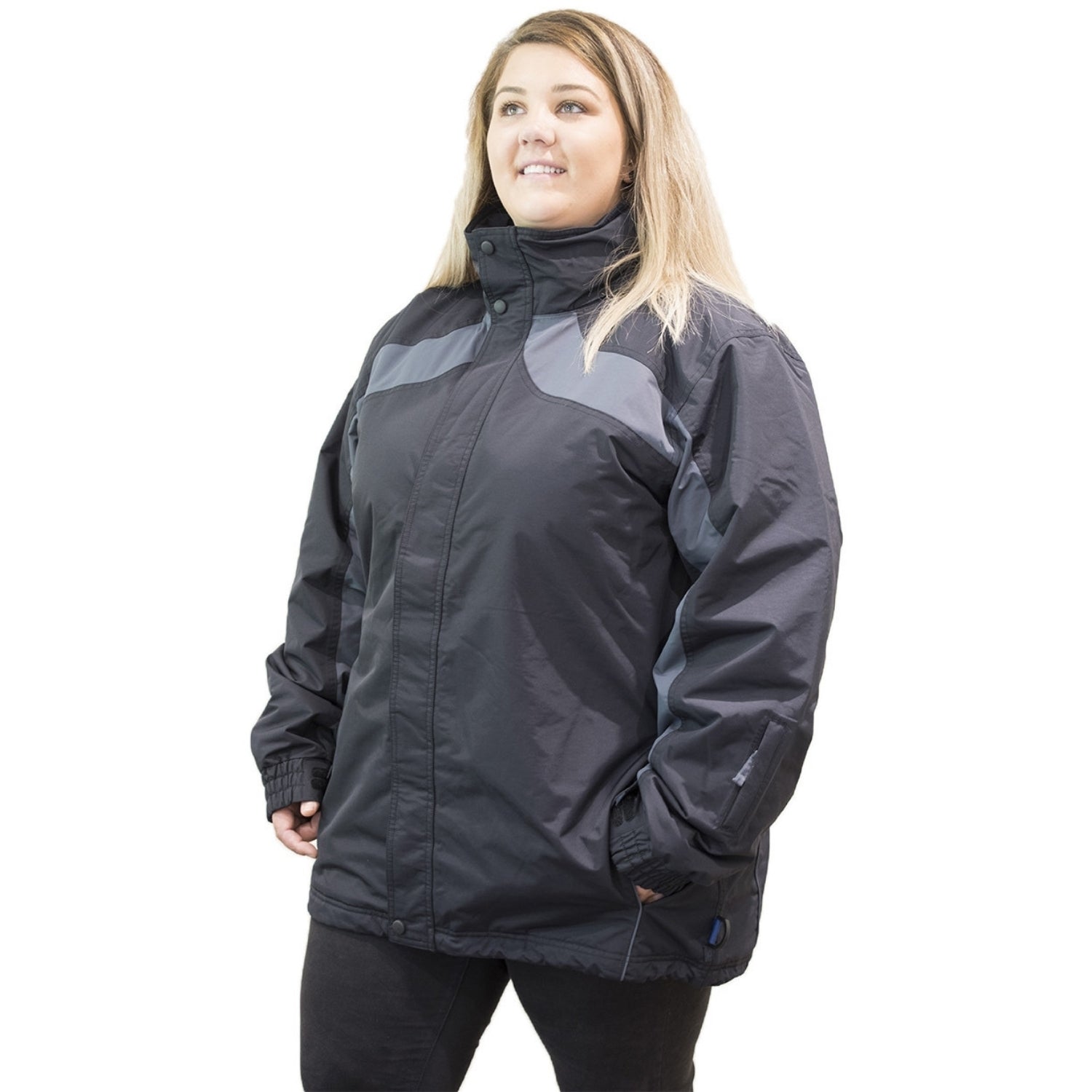 Aggress Treblecone Unisex Plus Size Ski Jacket Black Sizes 7XL - 11XL