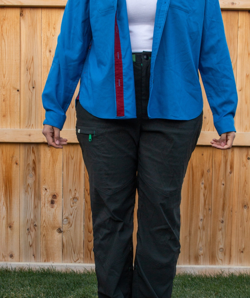 Alpine Parrot Bristlecone Flannel Womens Shirt Geyser Blue Plus Size US 3