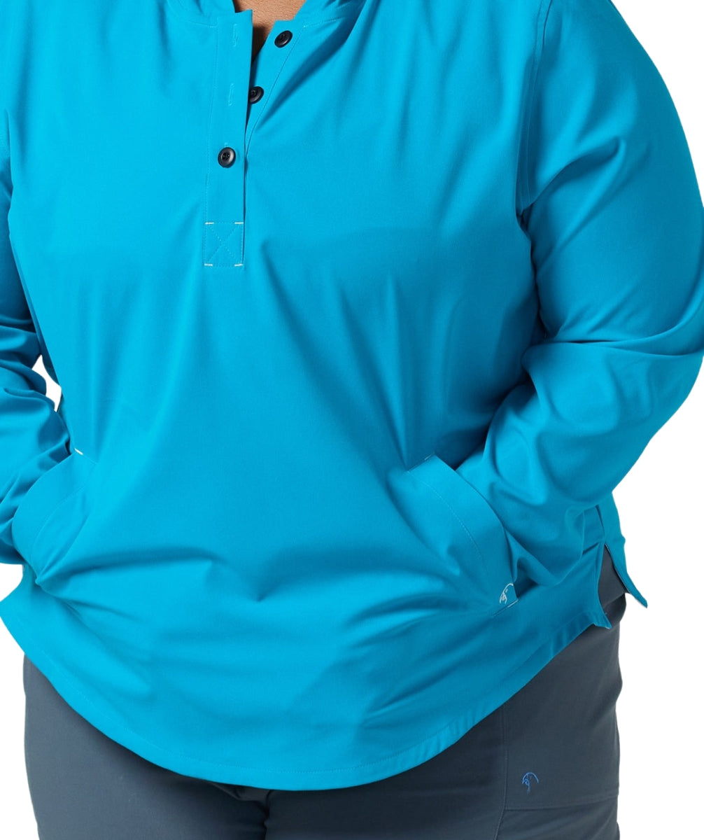 Alpine Parrot Arroyo Womens Sun Hoodie Tidal Blue Plus Sizes 1-5