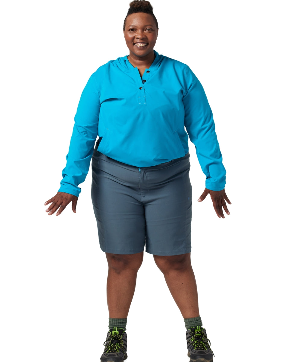 CLEARANCE - Alpine Parrot Cypress Women's Plus Size Shorts Grey USA Size 1