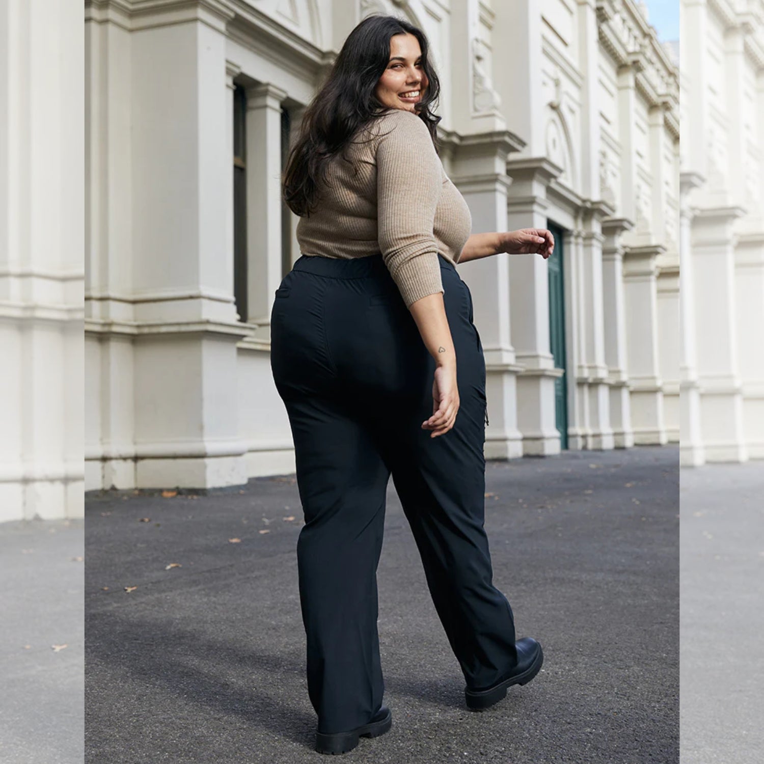 Amble Sundial Women's Hiking Pants Black Plus Sizes 3XL - 5XL