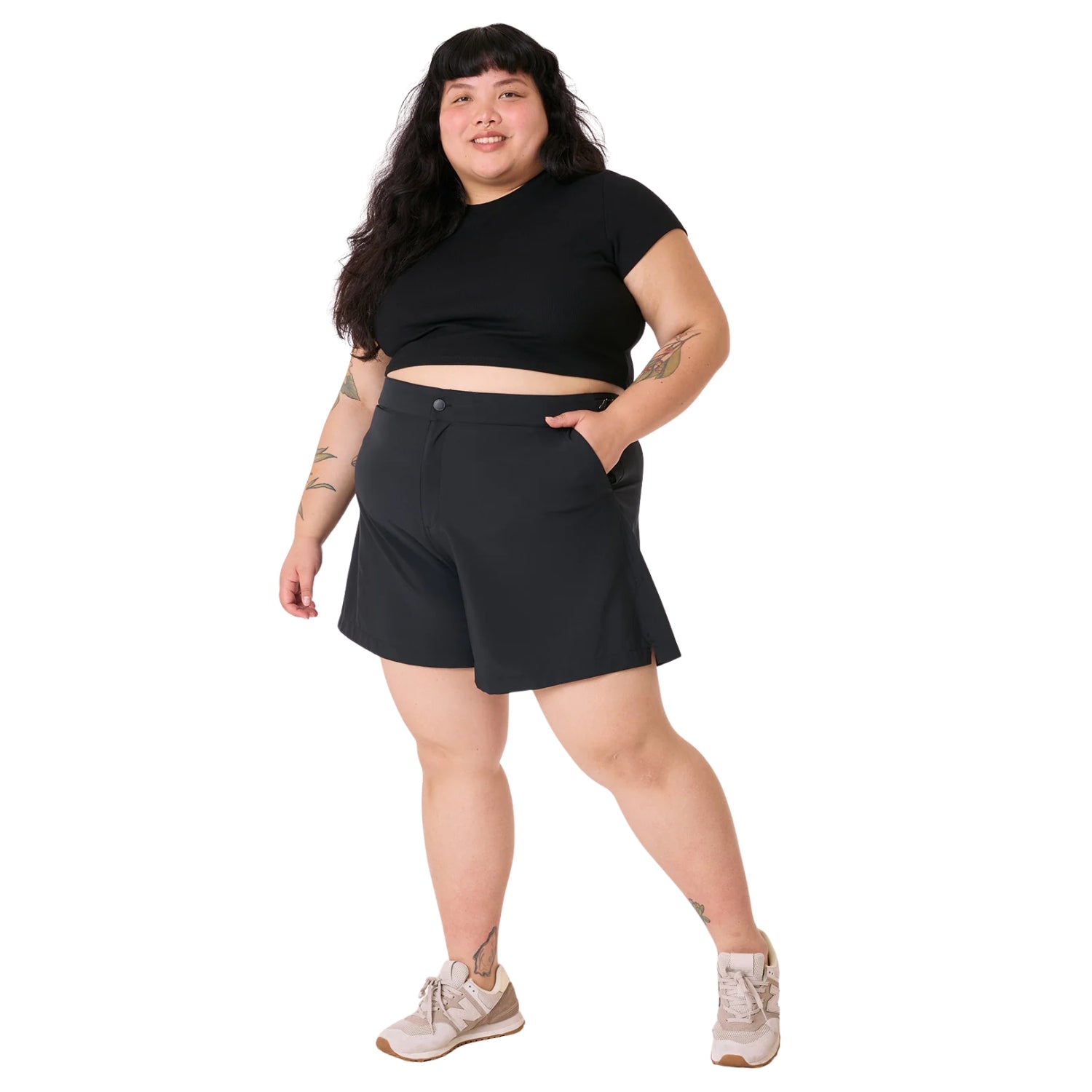 Amble Terra Women’s Plus Size Shorts Black Sizes 3XL - 4XL