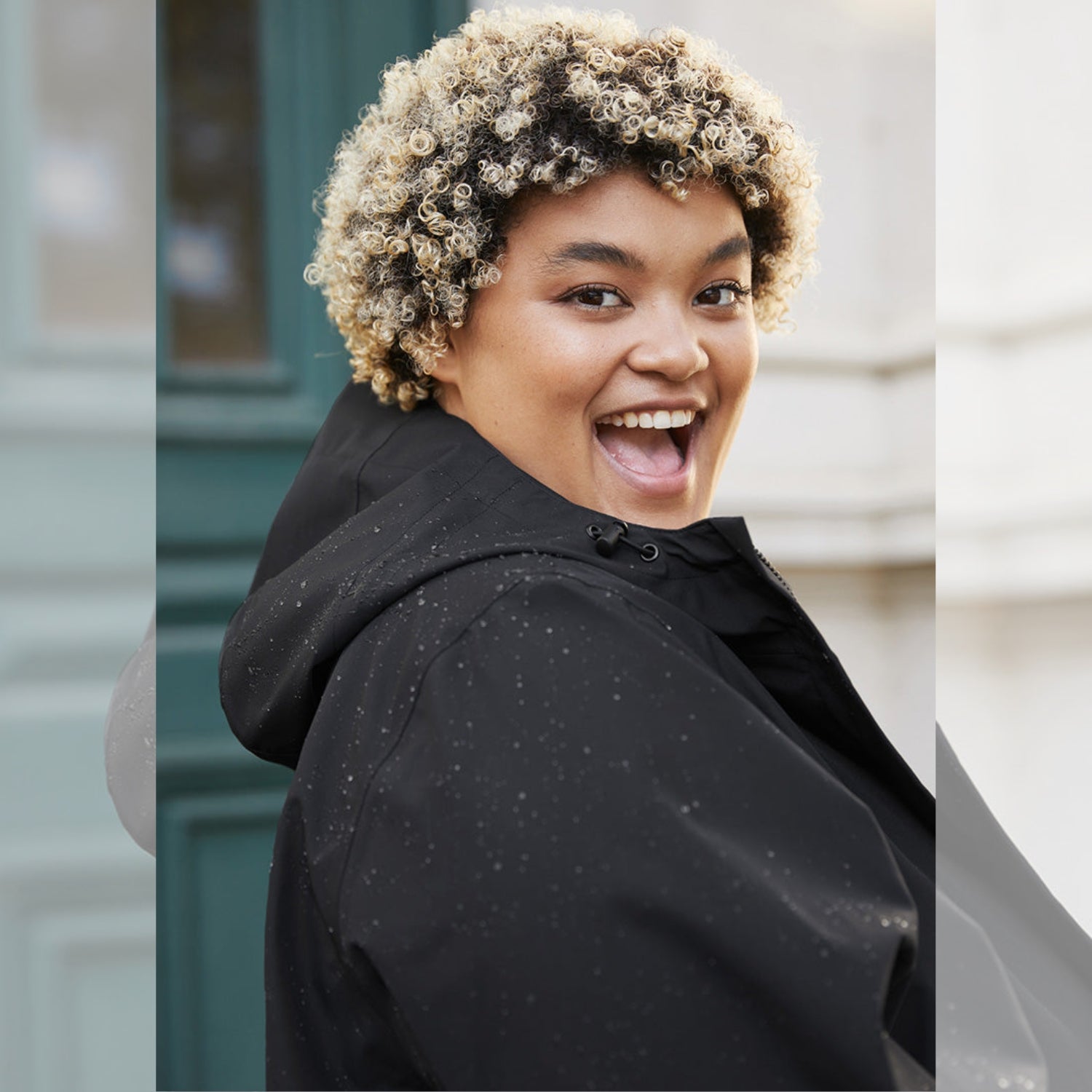 Sale - Amble Elements Womens Rain Jacket Black Plus Sizes 2XL