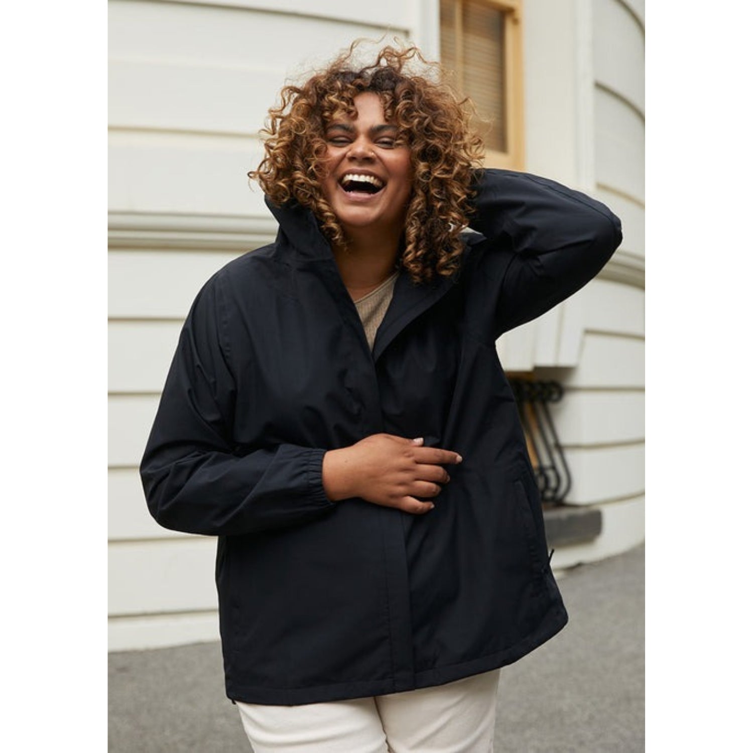 Sale - Amble Elements Womens Rain Jacket Black Plus Sizes 2XL
