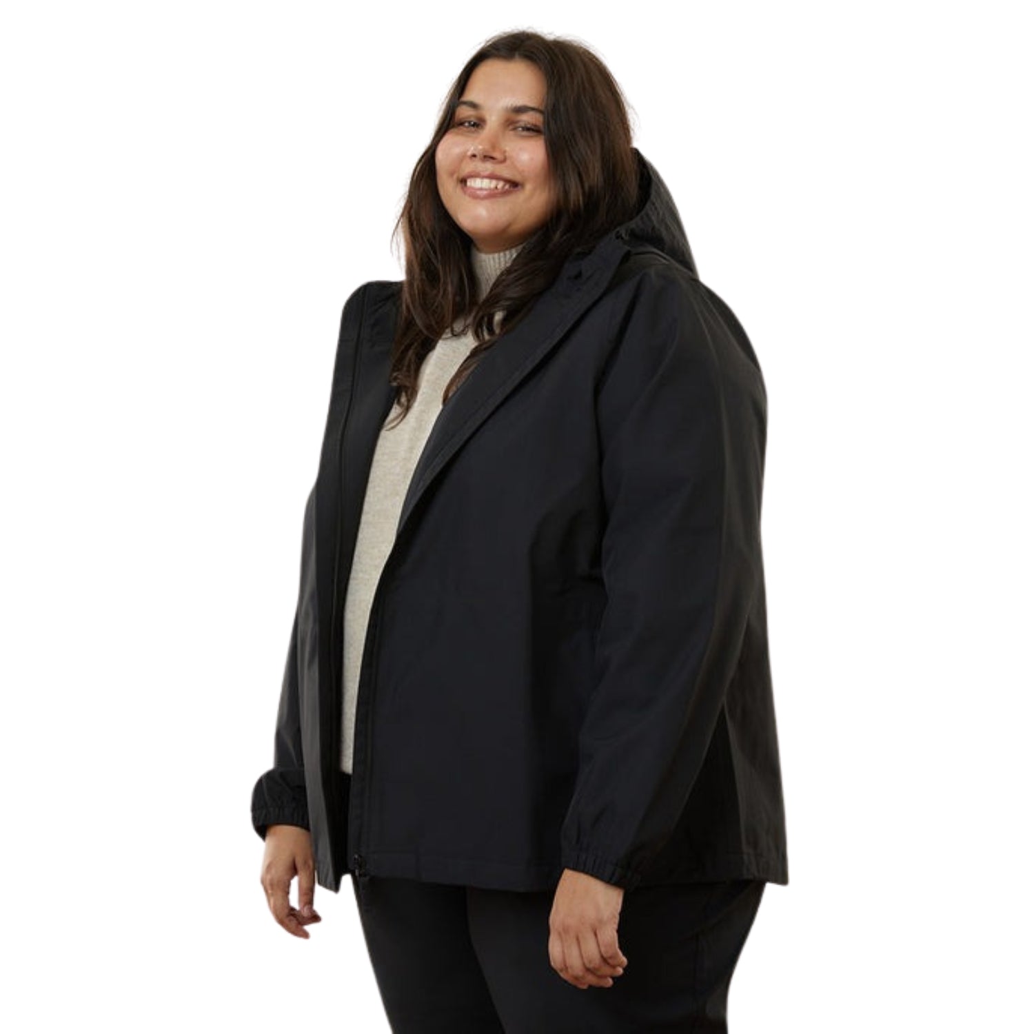 Sale - Amble Elements Womens Rain Jacket Black Plus Sizes 2XL