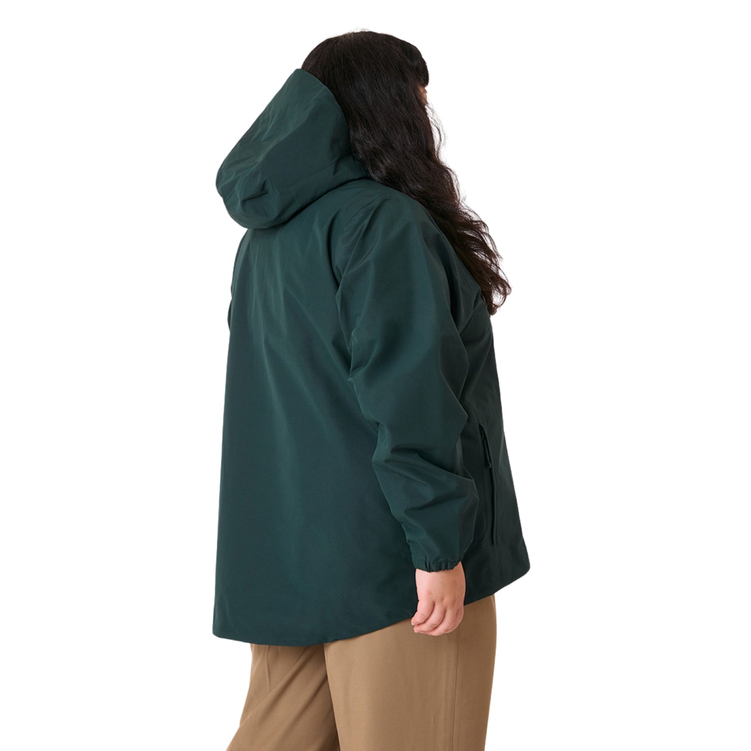 Sale - Amble Elements Womens Rain Jacket Eucalyptus Plus Size 2XL