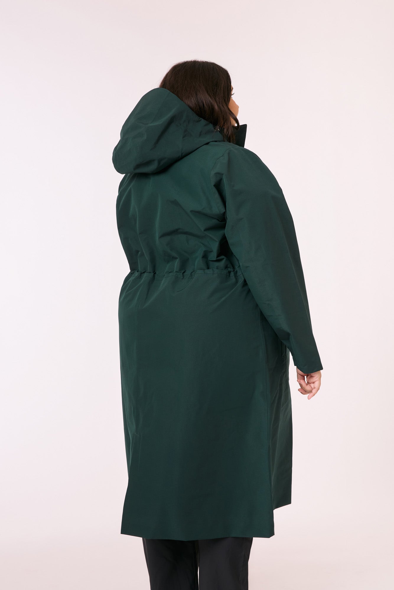 Amble Overland Womens Plus Size Rain Long Jacket Eucalyptus XL-5XL