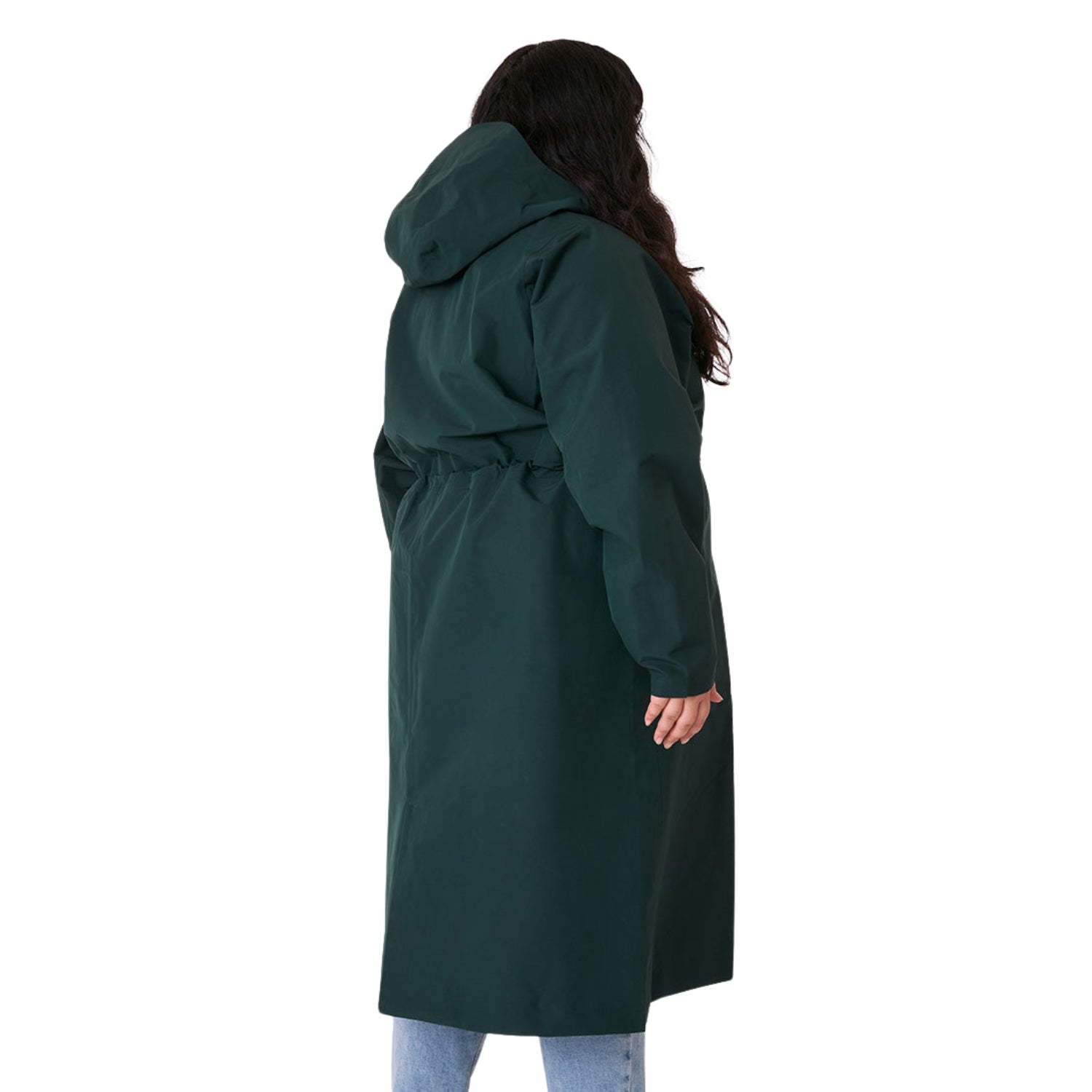 Amble Overland Womens Plus Size Rain Long Jacket Eucalyptus XL-5XL
