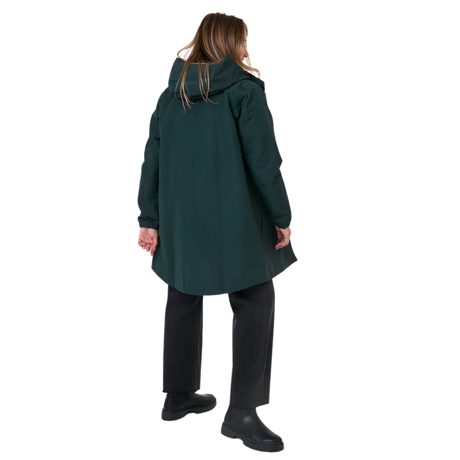 Amble Refuge Womens Plus Size Waterproof Jacket Long Eucalyptus XL-5XL