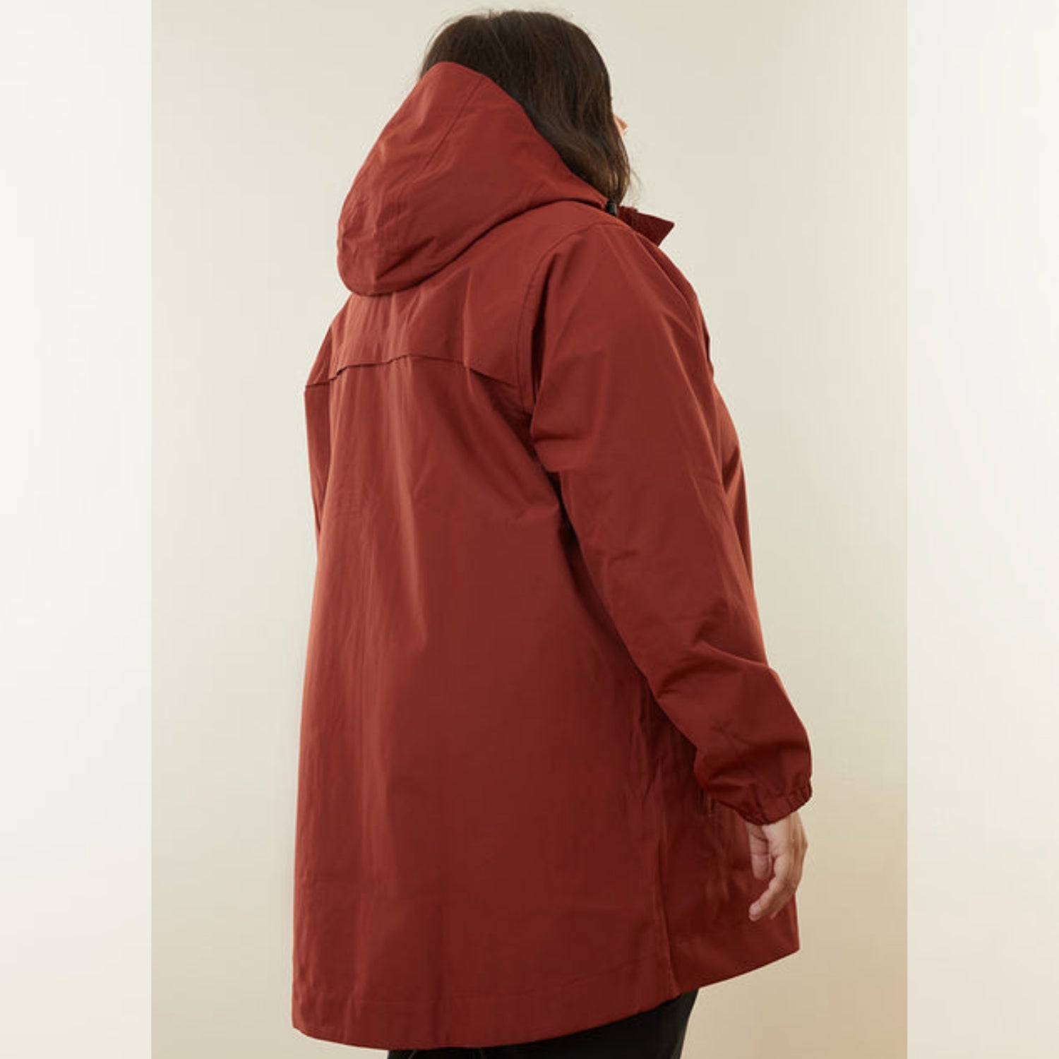 Amble Refuge Womens Plus Size Waterproof Jacket Long Terracotta 2XL-5XL
