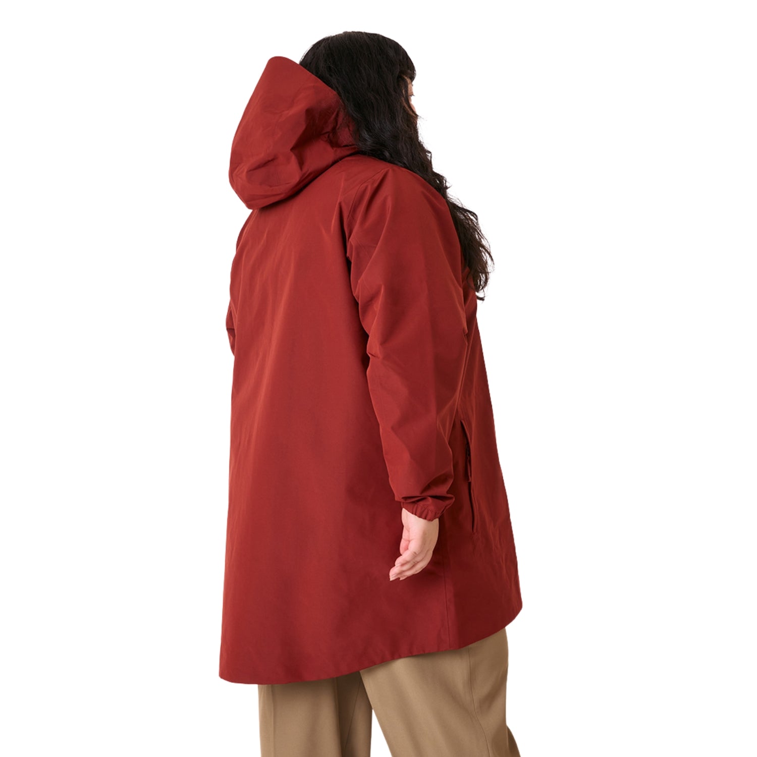 Amble Refuge Womens Plus Size Waterproof Jacket Long Terracotta 2XL-5XL