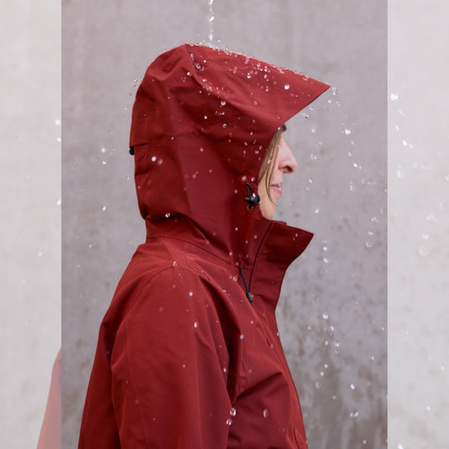 Amble Refuge Womens Plus Size Waterproof Jacket Long Terracotta 2XL-5XL