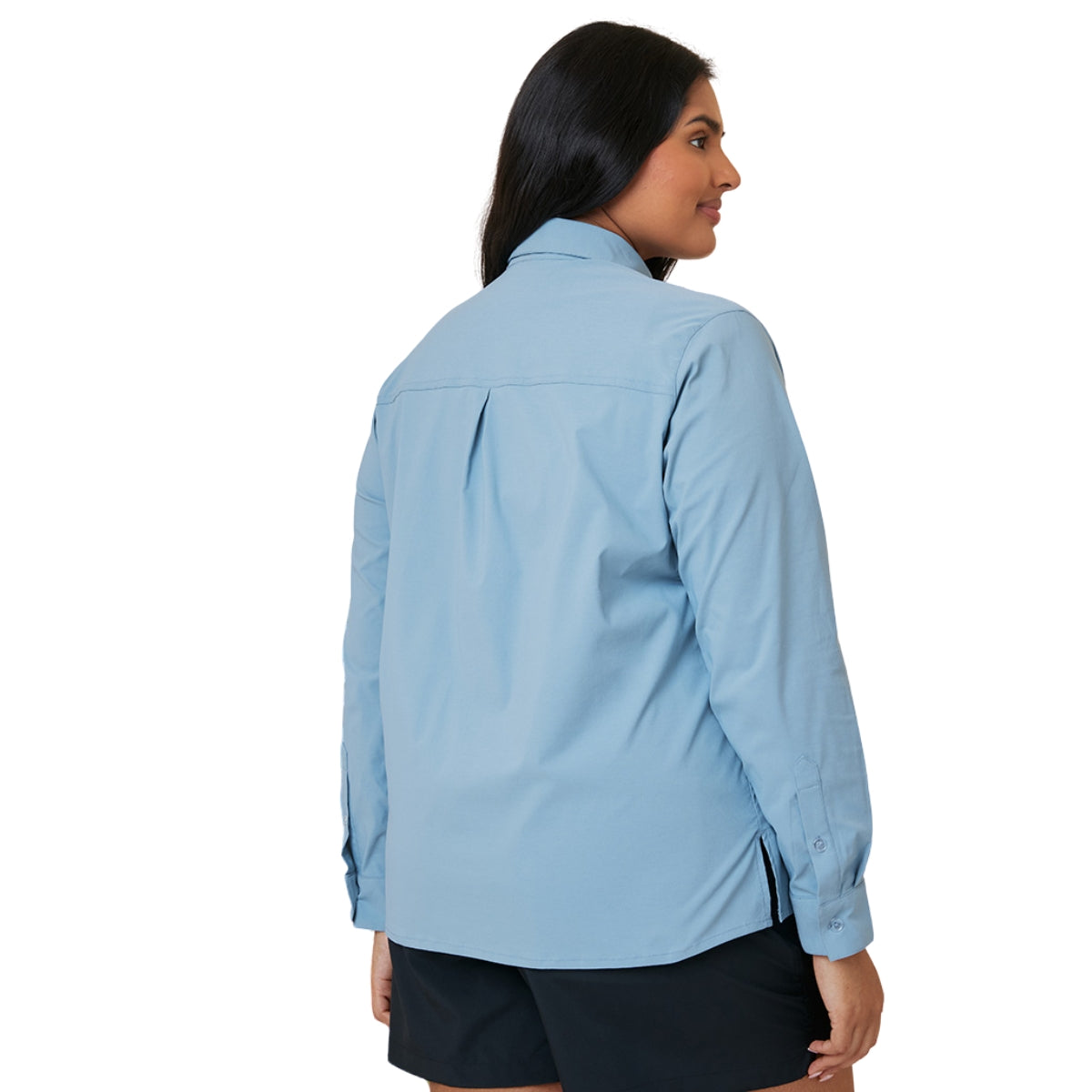 Amble Stirling Womens Plus Size Shirt Mist Blue Sizes 2XL - 4XL