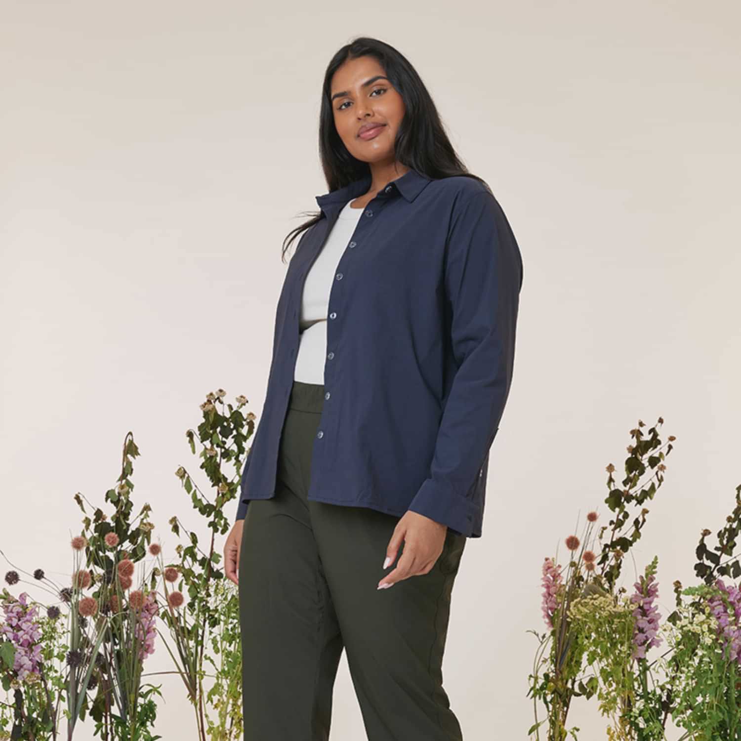 Amble Stirling Womens Plus Size Shirt Sizes 2XL - 4XL