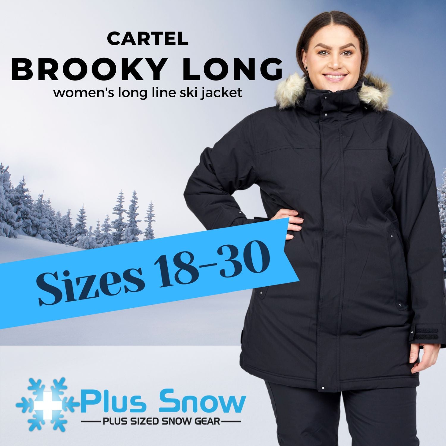 Brooky Long Stretch Jacket Black Womens Plus Sizes 20-30