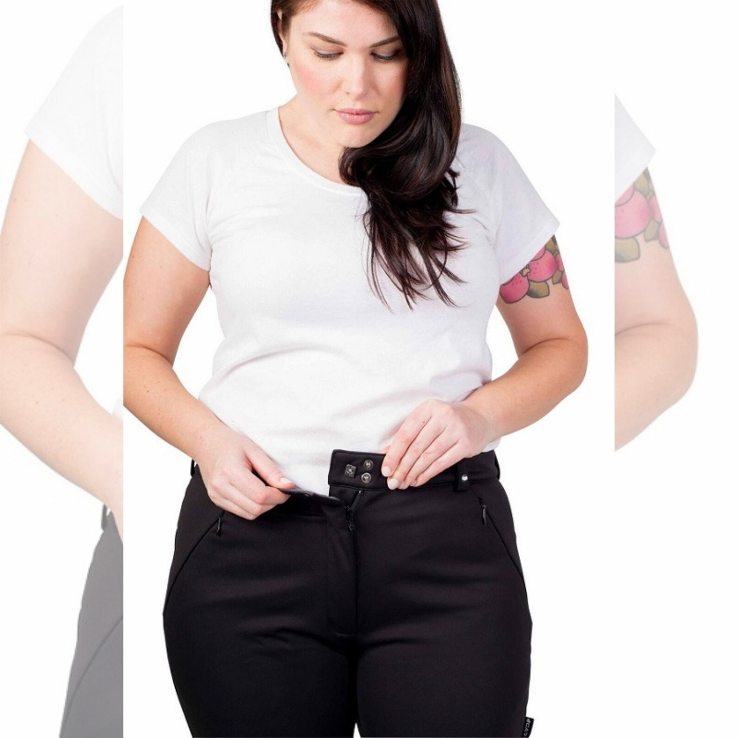 Cartel Prague Softshell Stretch Snow Pant Black Plus Sizes 18-36