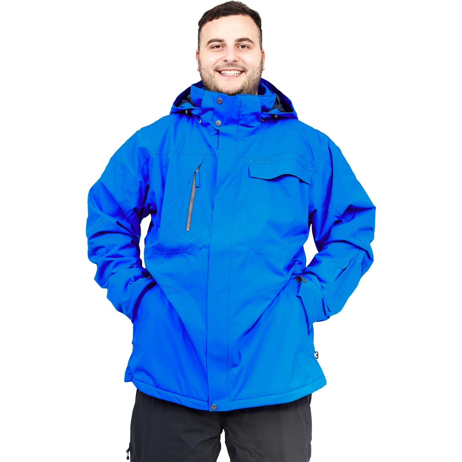 Cartel Bankso Mens Snow Jacket Blue Plus Size 3XL - 4XL