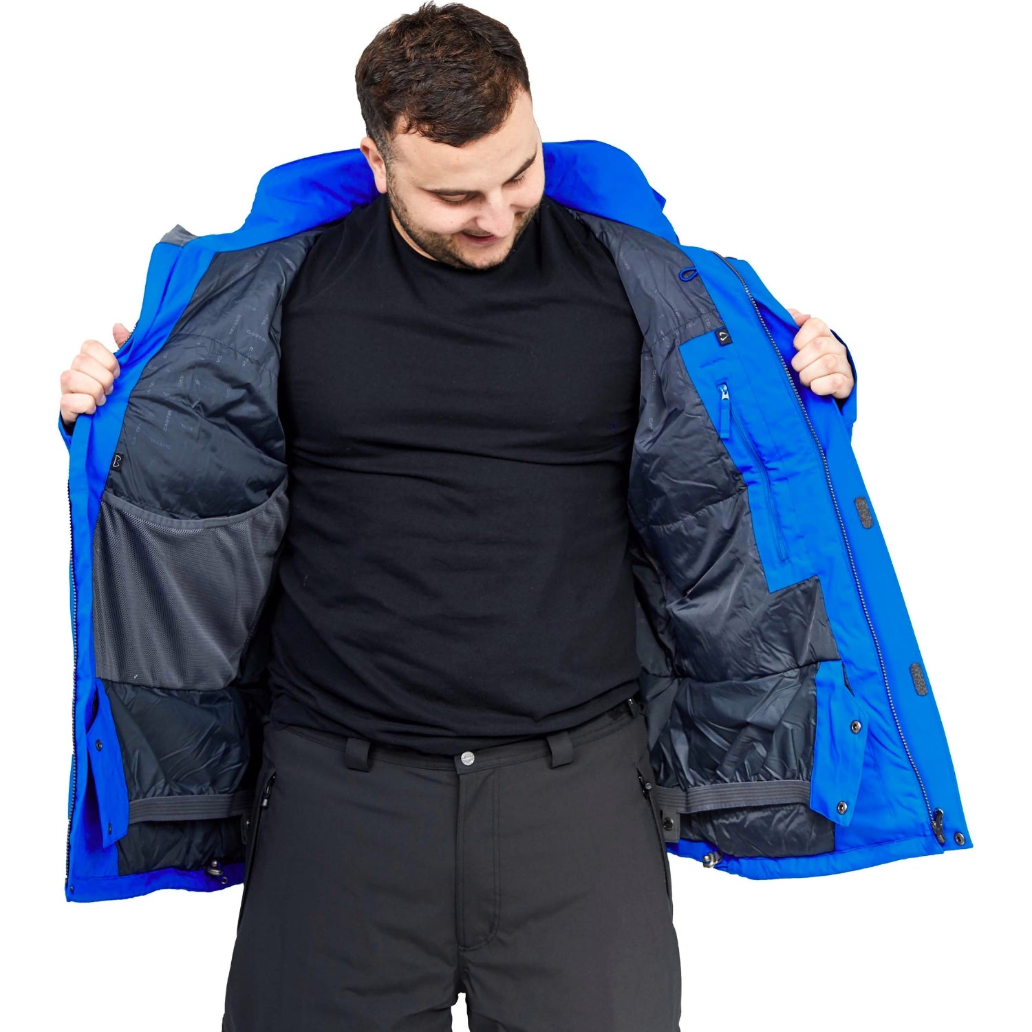 Cartel Bankso Mens Snow Jacket Riviera Blue Plus Size 3XL - 9XL