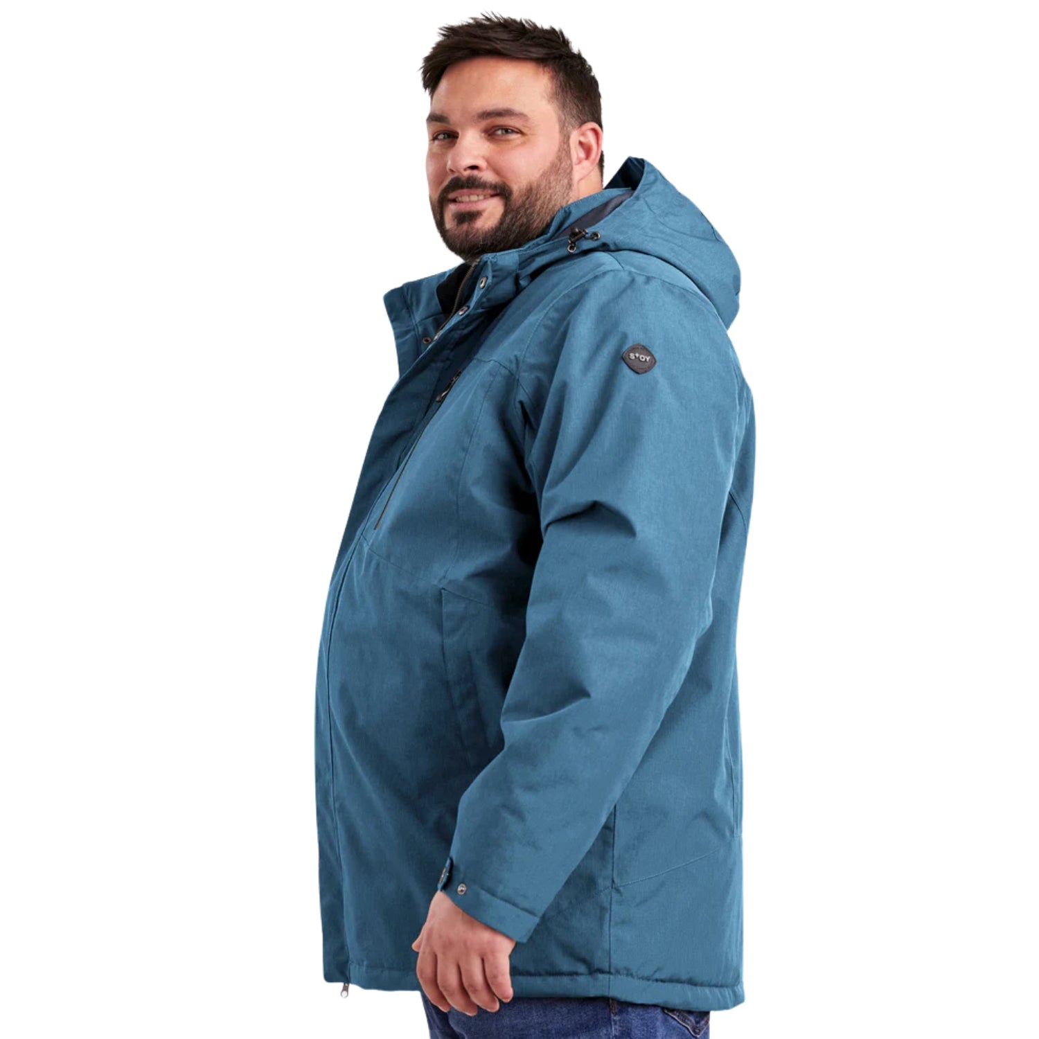 Stoy Alec Mens Plus Size Jacket Storm Blue Sizes 3XL-6XL