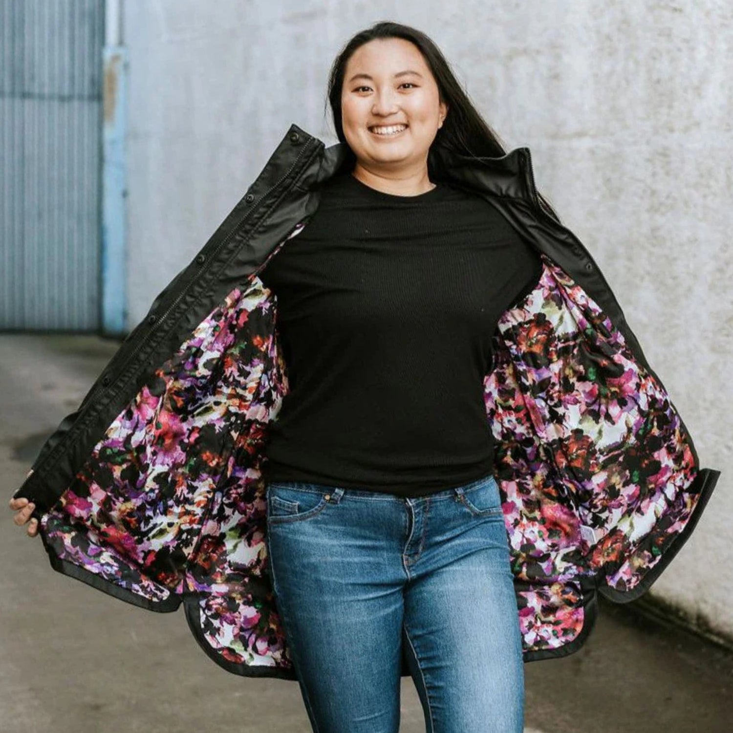 Moke Billie Womens Plus Size Rain Coat Black size 4XL