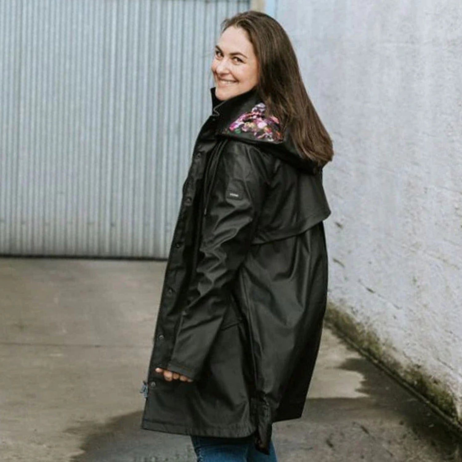 Moke Billie Womens Plus Size Rain Coat Black size 3XL-4XL