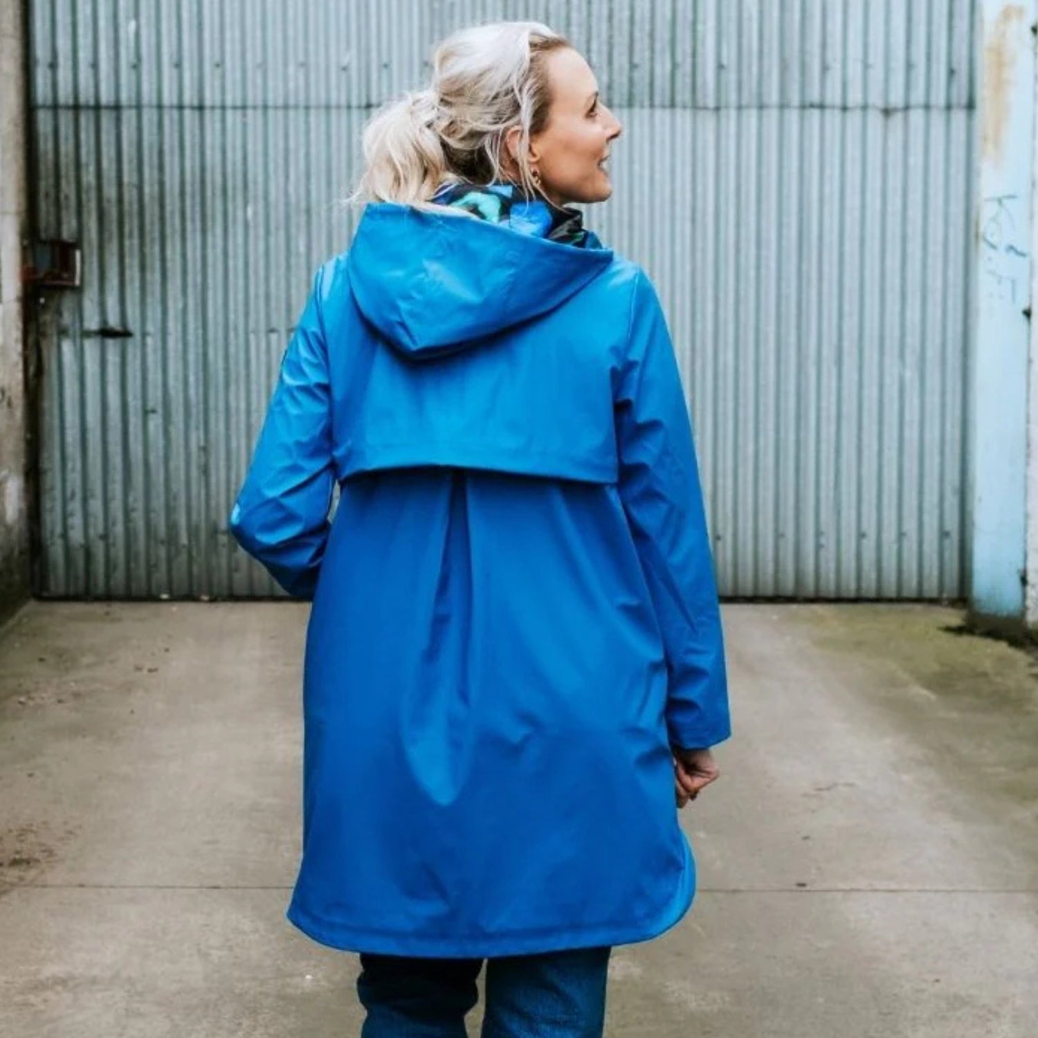 Moke Billie Women's Plus Size Rain Coat Blue sizes 3XL - 4XL