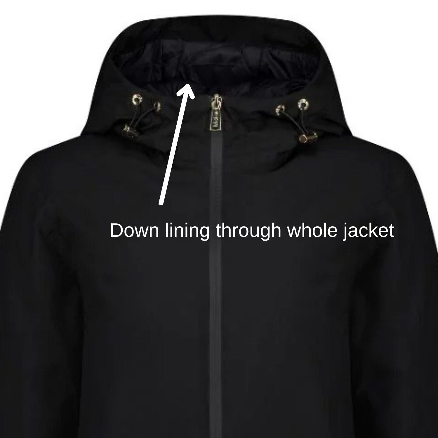 Moke Leila Long Womens Plus Size Waterproof Down Coat Jacket Black 2XL-4XL