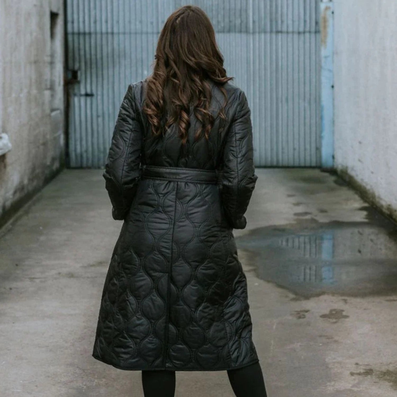 Moke Lissy Womens Plus Size Quilted Coat Black size 3XL-4XL