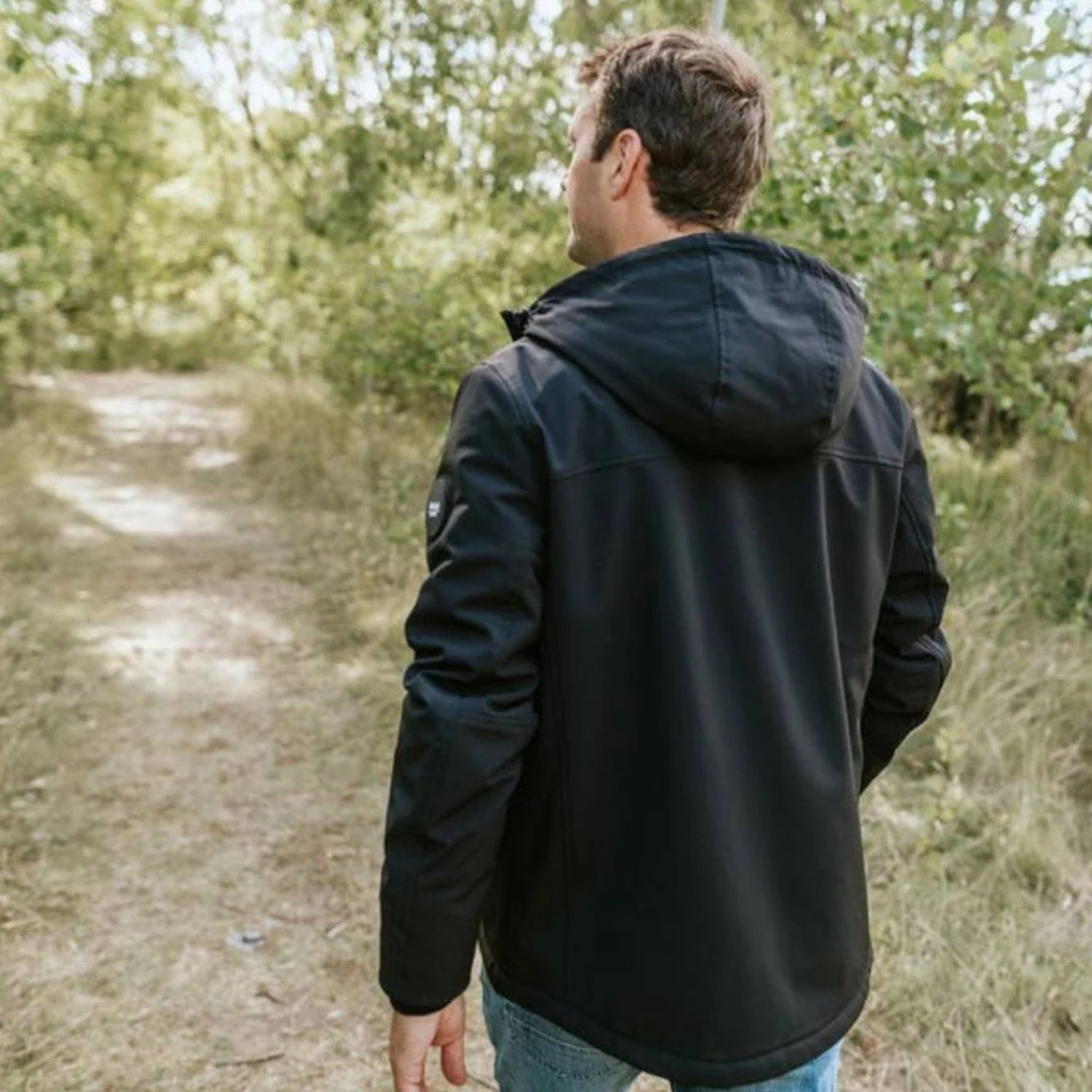 Moke Remy Mens Plus Size Softshell Jacket Black 2XL-4XL