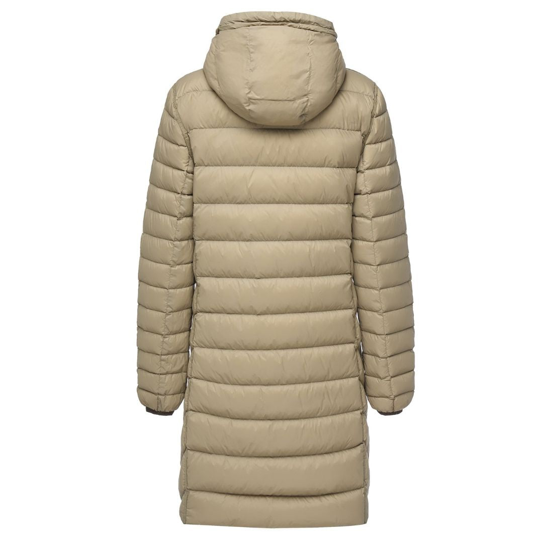 Plus-size Arnie Reversible Jacket back design Palomino with white background