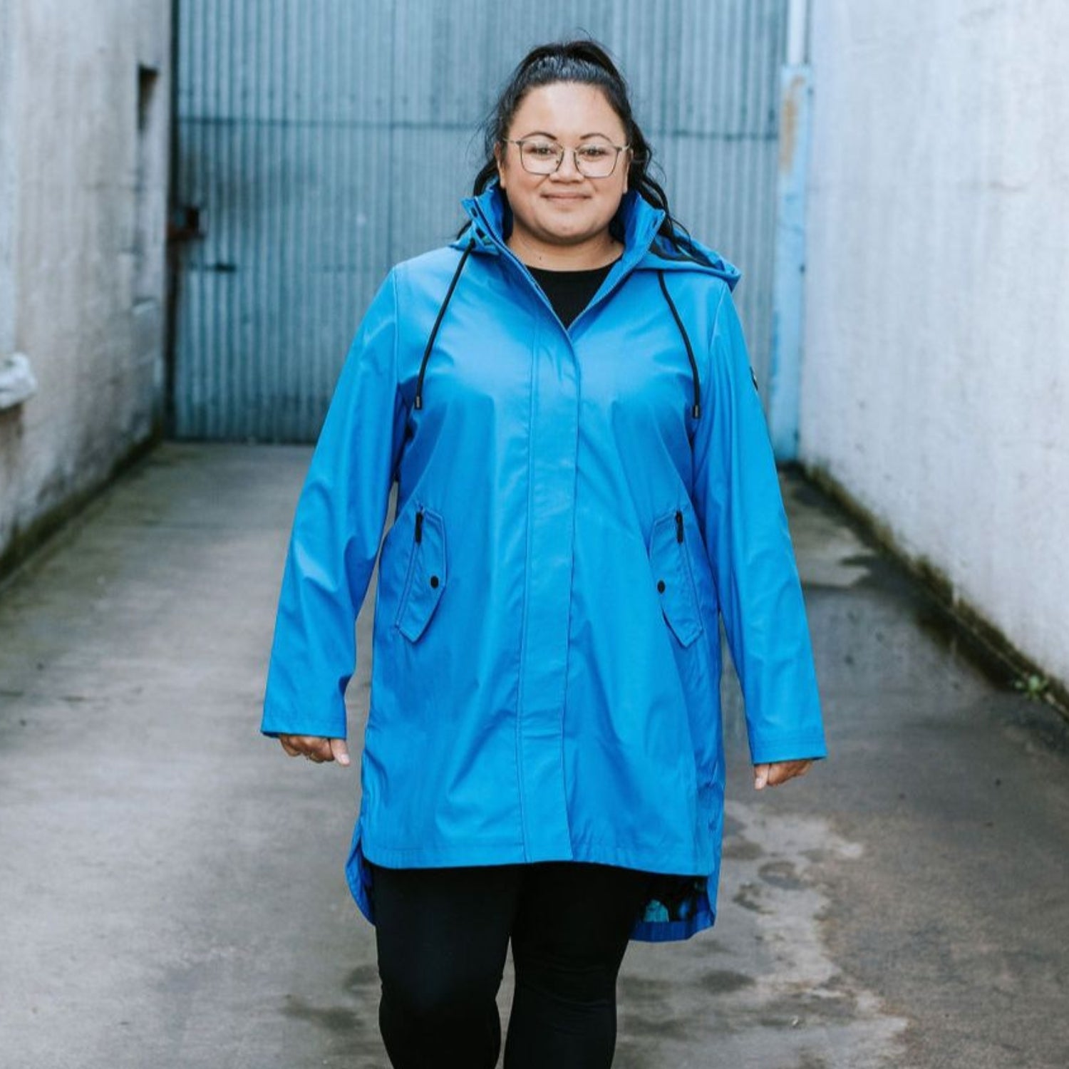 Moke Billie Women's Plus Size Rain Coat Blue sizes 3XL - 4XL