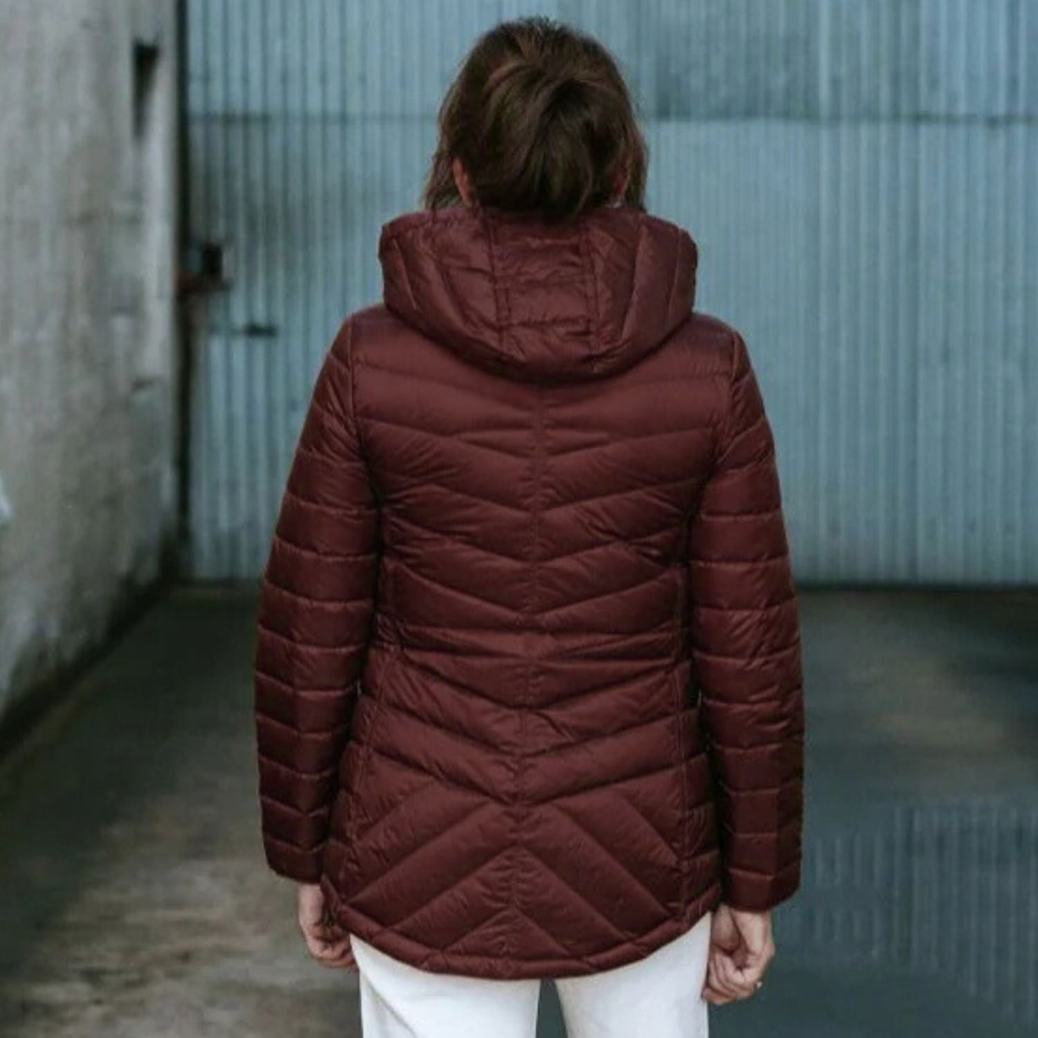 Moke Cushla Womens Plus Size Down Jacket Cabernet 3XL-4XL