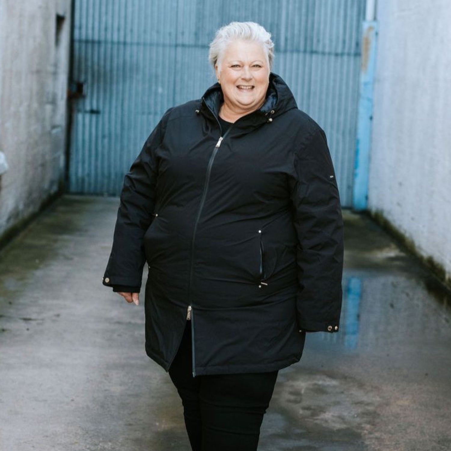 Moke Leila Long Womens Plus Size Waterproof Down Coat Jacket Black 2XL-4XL