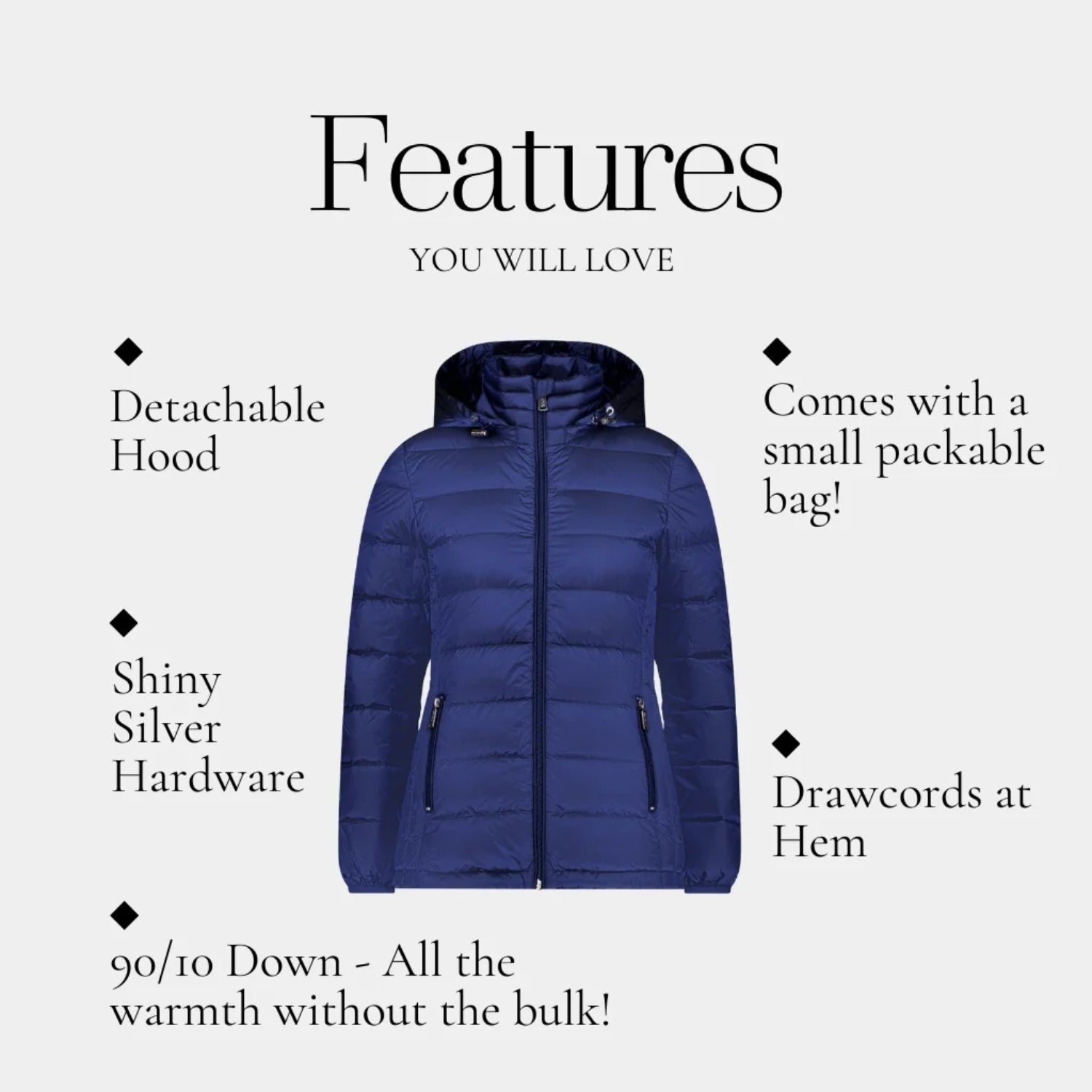 Moke Lynnette Women's Plus Size Down Jacket Moonlight 2XL-4XL