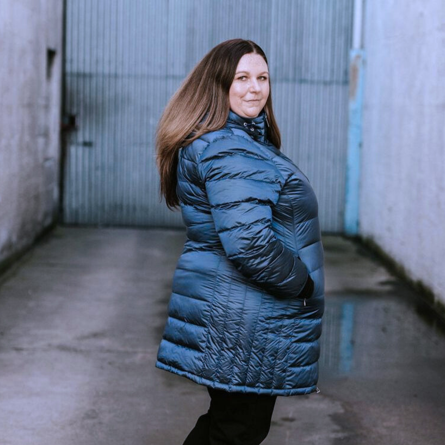 Moke Sarah Womens Plus Size Long Down Jacket Moonlight 3XL-4XL