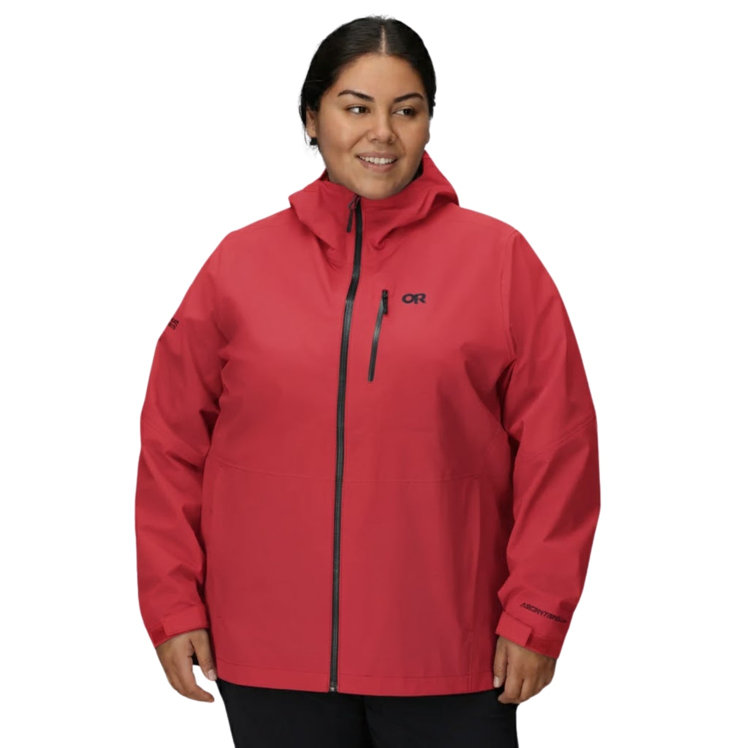 Pre-Order: Outdoor Research Women’s Aspire 3L Rain Shell Jacket Lingonberry USA Plus Sizes 2X-4X