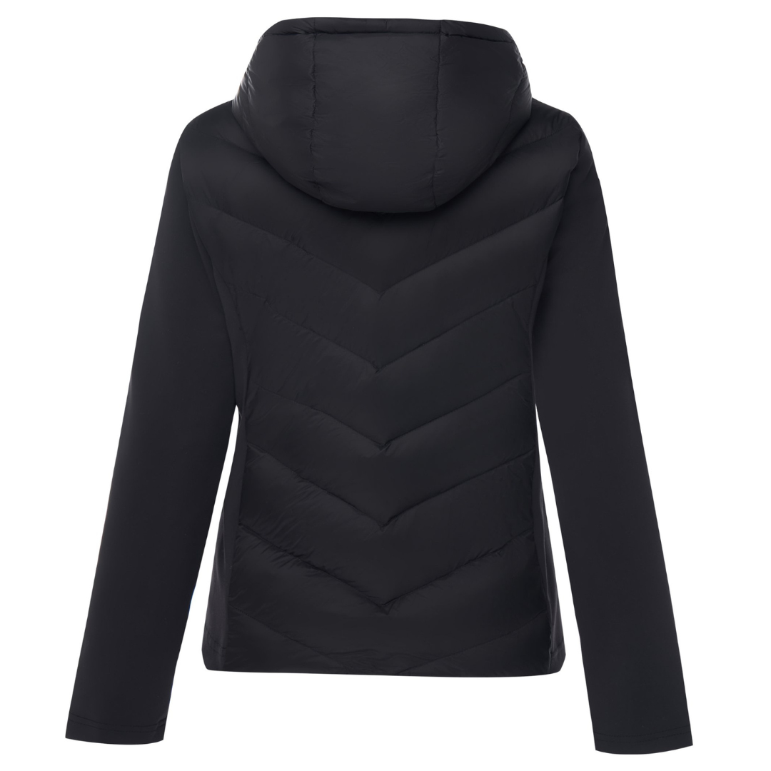 Moke Olive Plus Size Down Jacket Black - Back View