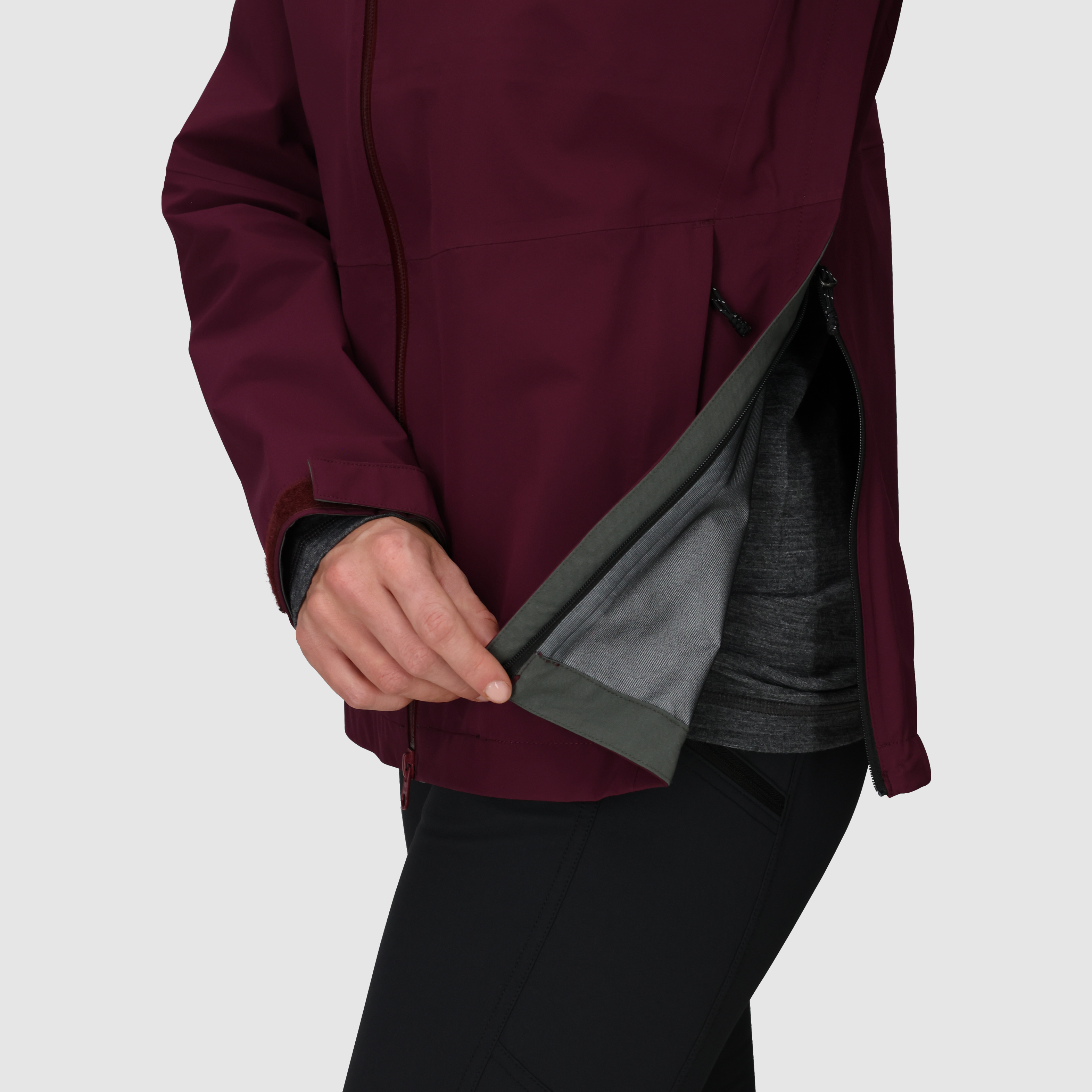 Outdoor Research Women’s Aspire 3L Rain Shell Jacket Winterberry USA Plus Sizes 1X-4X