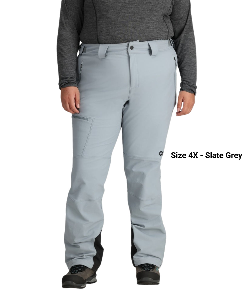 CLEARANCE - Outdoor Research Cirque III Women's Softshell Pants Grey Plus Size USA 4X