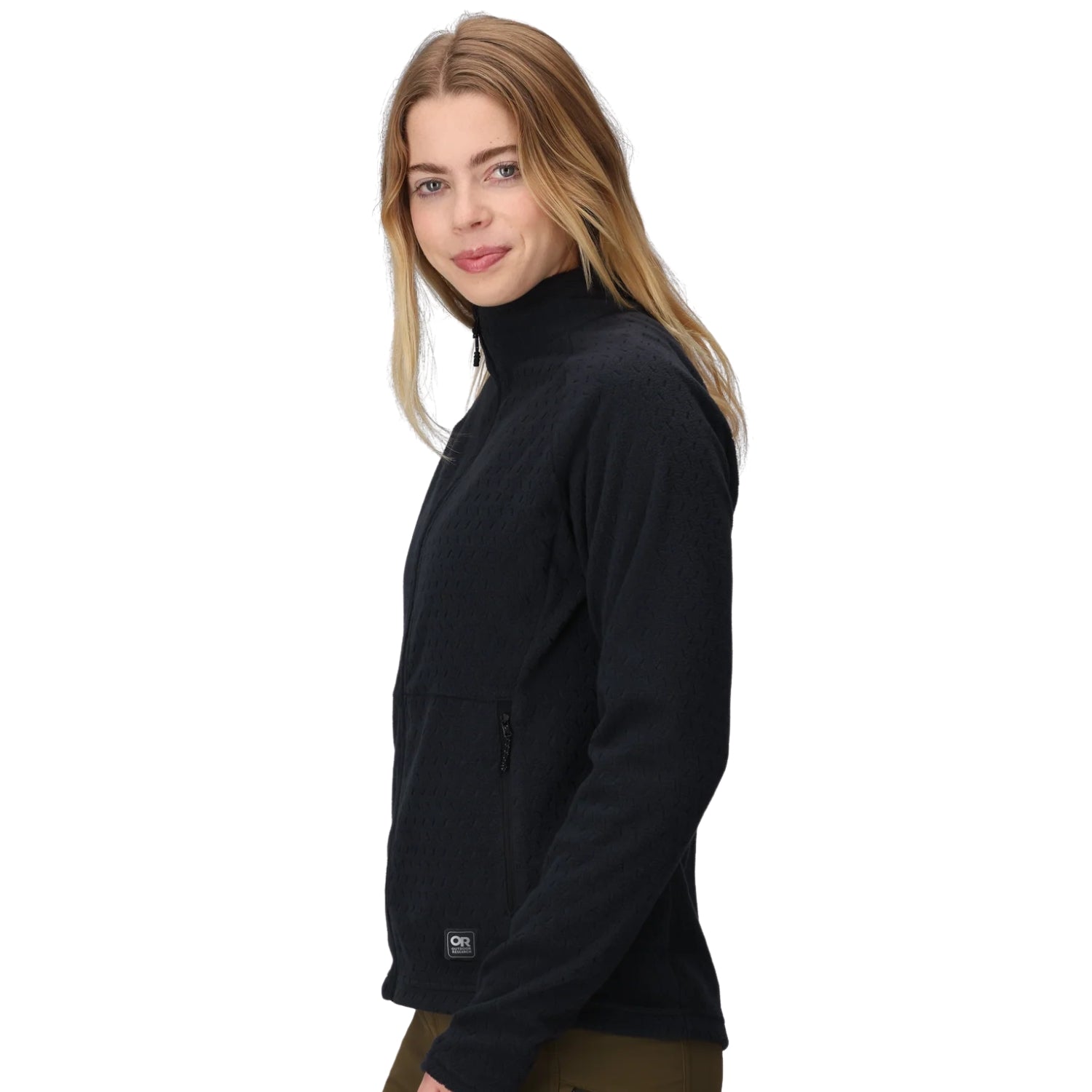 Outdoor Research Mega Trail Mix Womens Plus Size Full Zip Fleece Black