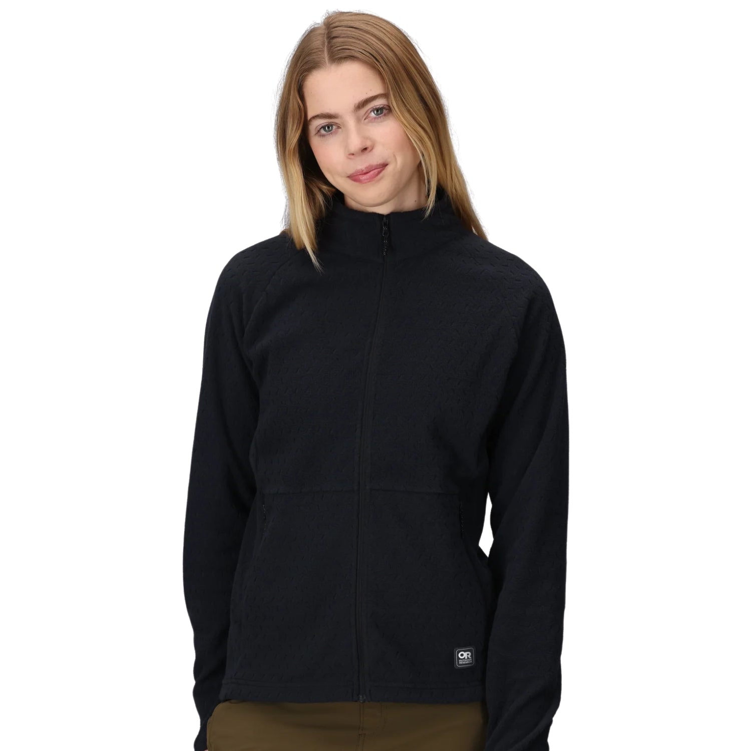 Outdoor Research Mega Trail Mix Womens Plus Size Full Zip Fleece Black