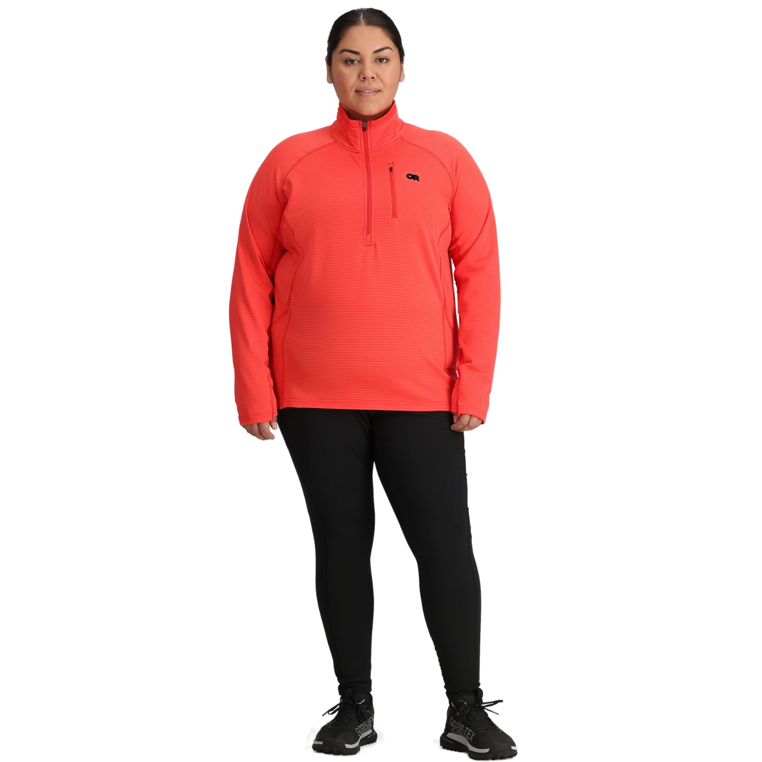 Outdoor Research Vigor Women’s Plus Size Half Zip Grid Fleece Sunrise Sizes 1X-4X