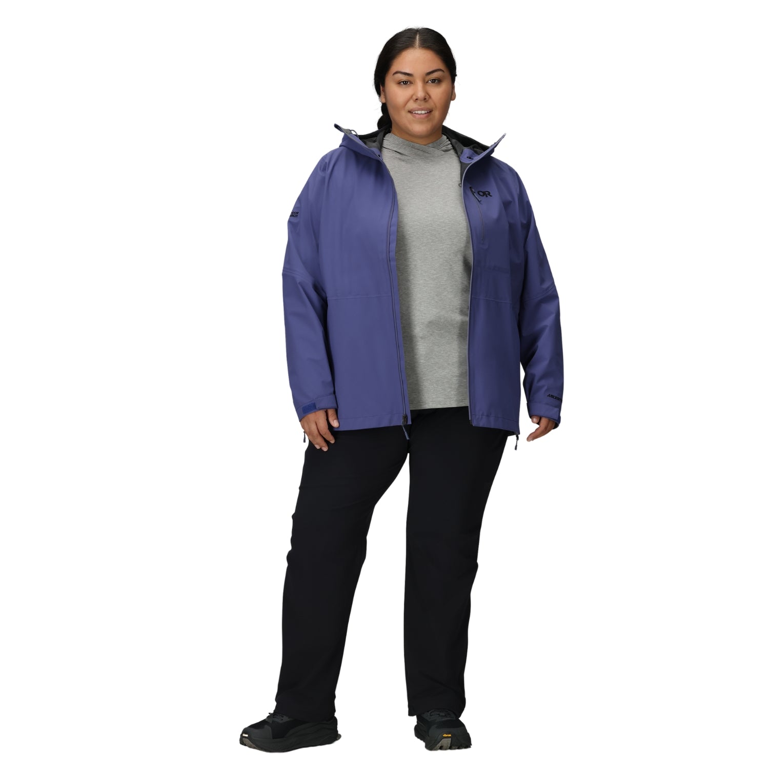 Pre-Order: Outdoor Research Women’s Aspire 3L Rain Shell Jacket Galactic USA Plus Sizes 2X-4X