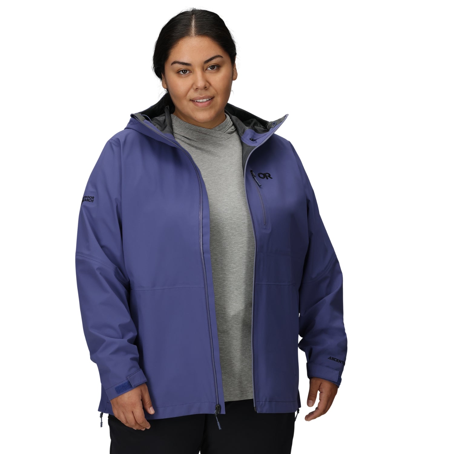 Pre-Order: Outdoor Research Women’s Aspire 3L Rain Shell Jacket Galactic USA Plus Sizes 2X-4X