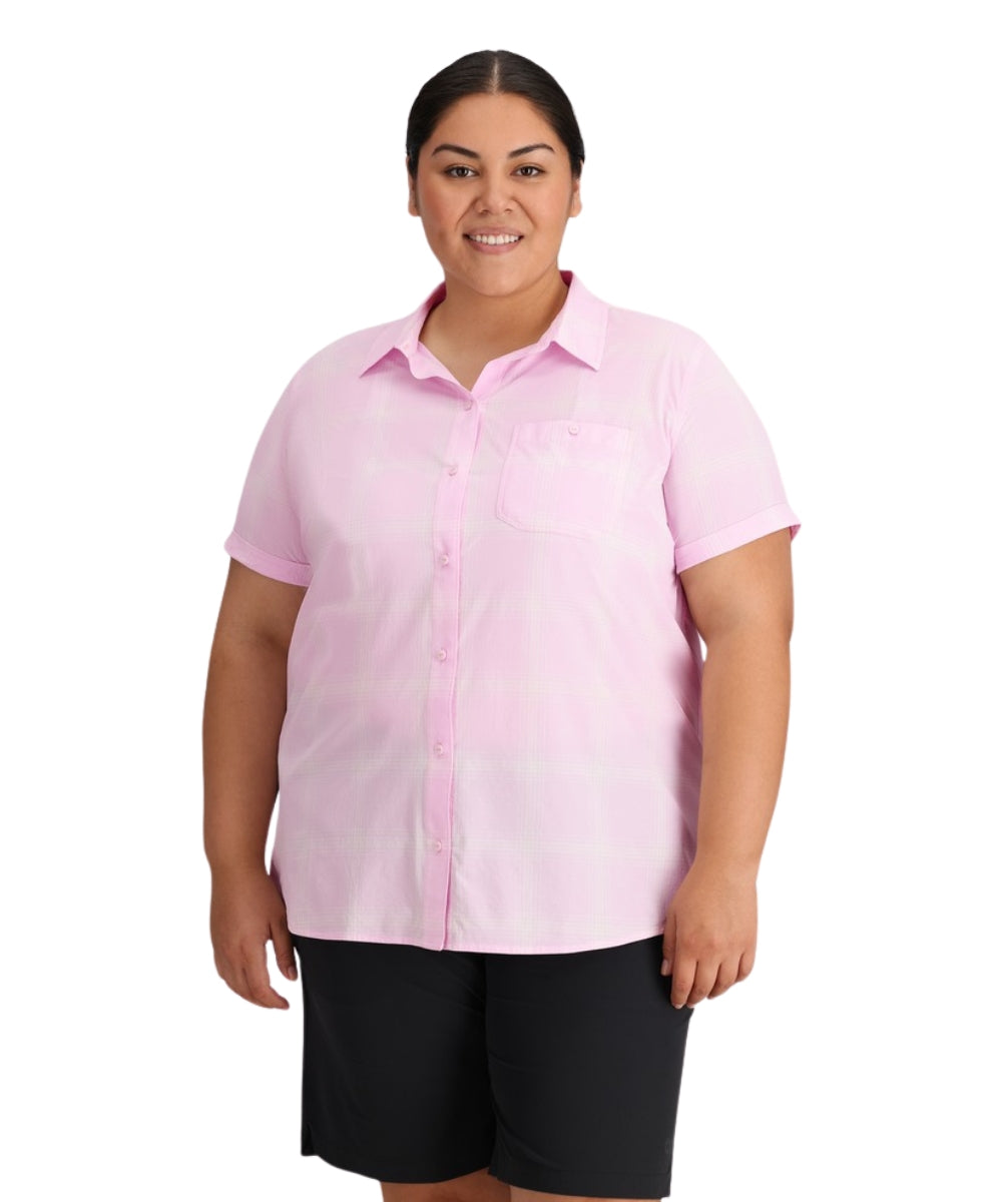 Outdoor Research Astroman Short Sleeve Sun Shirt Margarita Women's Plus Size 1X-4X