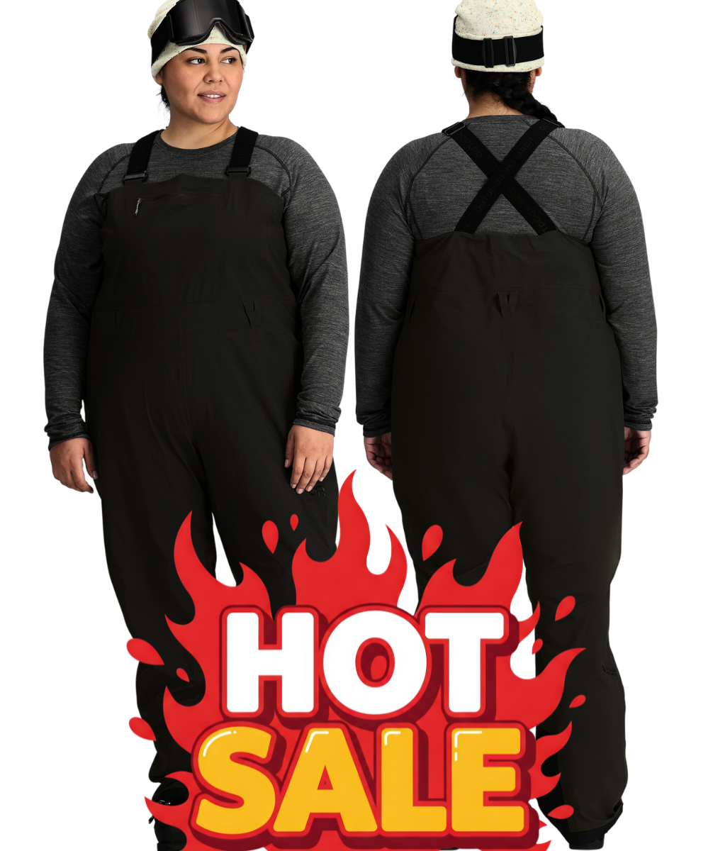 Outdoor Research Carbide Women's Plus Size Bibs Shell Pants Black Sizes 2X-4X