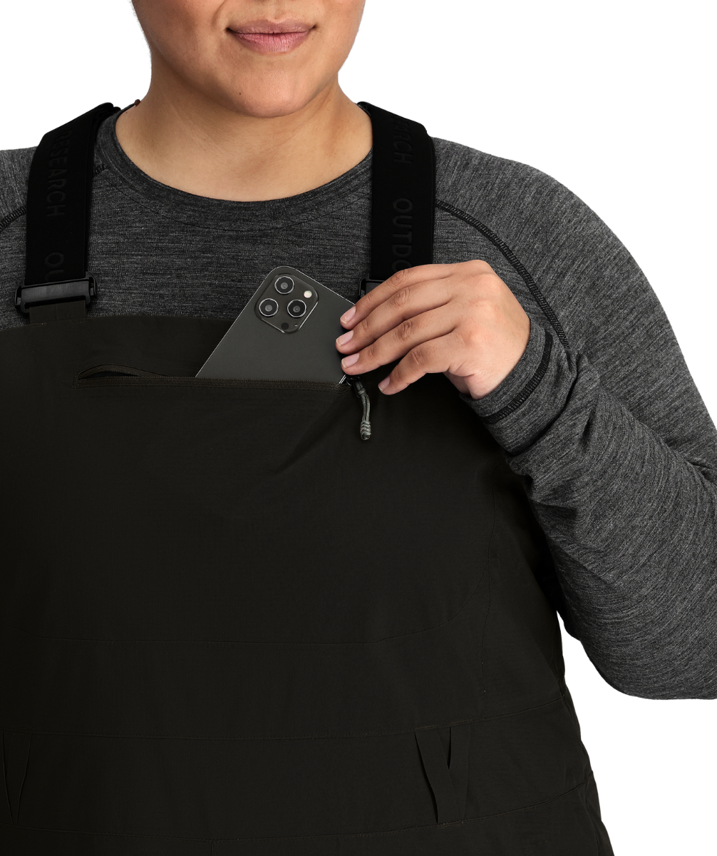 Outdoor Research Carbide Women's Plus Size Bibs Shell Pants Black Sizes 2X-4X