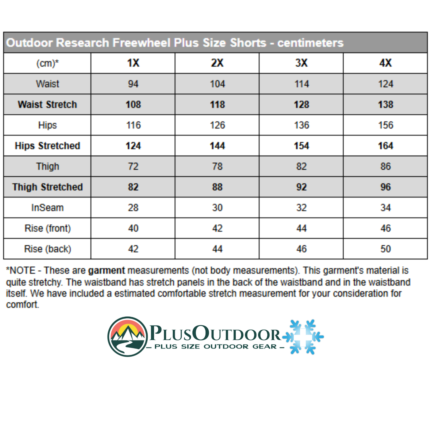 Outdoor Research Freewheel Women’s Plus Size Shorts Black 1X - 4X