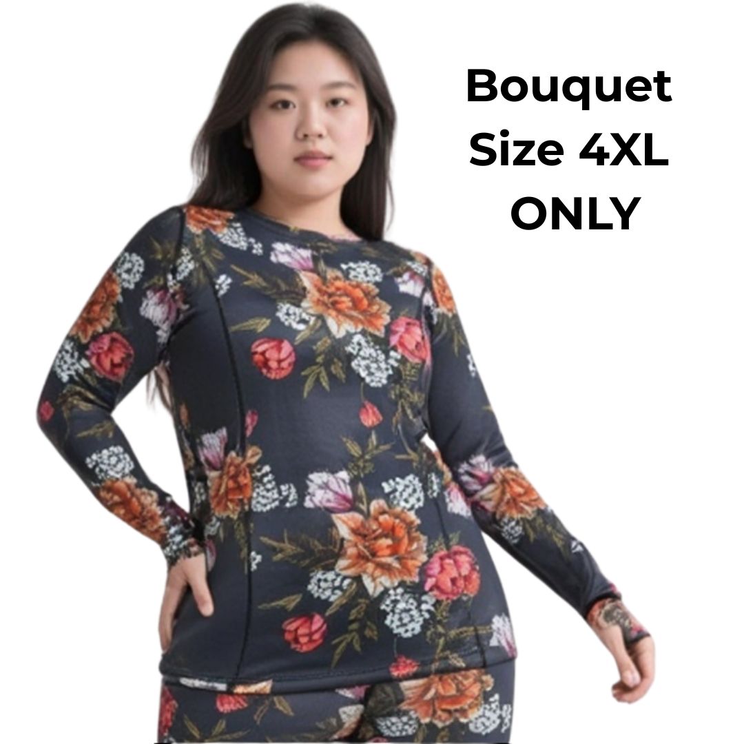 CLEARANCE - Rojo Best Living Womens Plus Size Thermal Top Size 4XL
